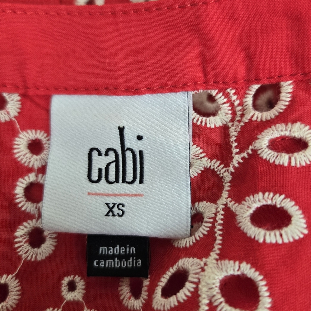 CABI Lyric Embroidered Eyelet Blouse - Picture 10 of 10